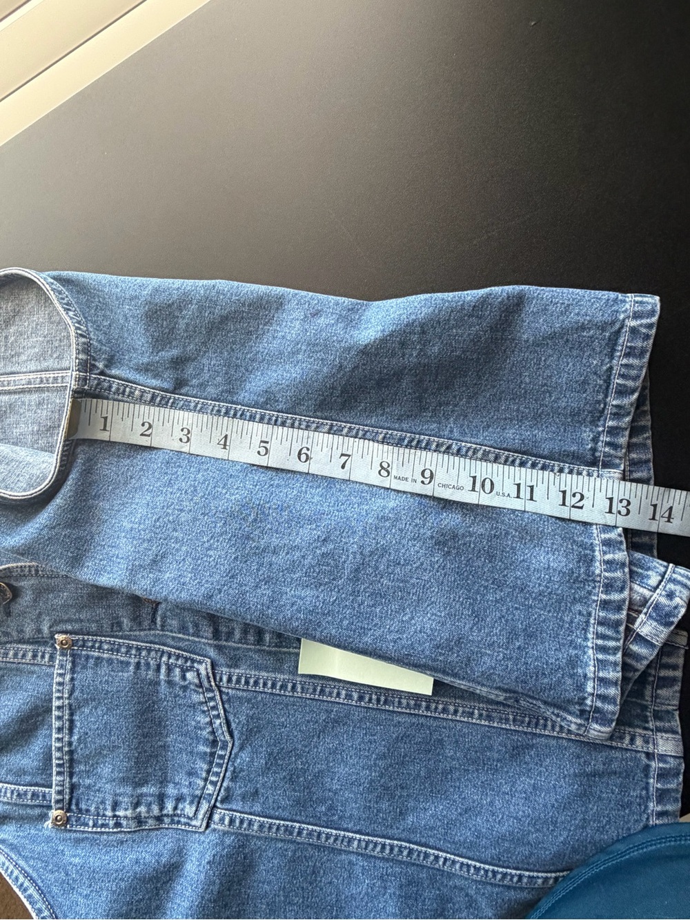 Eddie Bauer Medium Wash Denim Vest in Blue "vintage 90s" - Picture 8 of 9